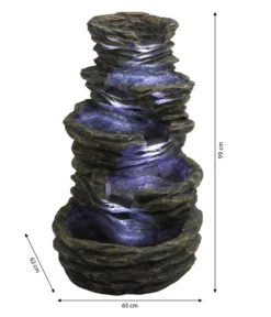 Dehner Polyresin-Gartenbrunnen Roccia -Progarden Pflanzen Verkäufe 1416601 WE BG 001 PolyresinbrunnenrocciabeleuchtetNEU