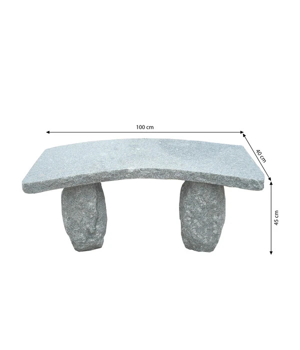 Dehner Granit-Gartenbank, Gebogen, 2-Sitzer 5 Dehner Granit-Gartenbank, Gebogen, 2-Sitzer – Bild 5