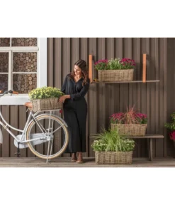 Van Der Leeden Rattan-Pflanzkasten, Graubraun -Progarden Pflanzen Verkäufe 3692761 3692506 3692548 WE MO 011 RattanPflanzkastenbraun