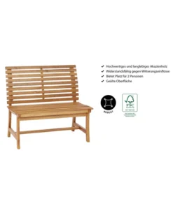 Dehner Akazienbank Paisley, 2-Sitzer -Progarden Pflanzen Verkäufe 4069167 WE IG 001 AkazienbankPaisley