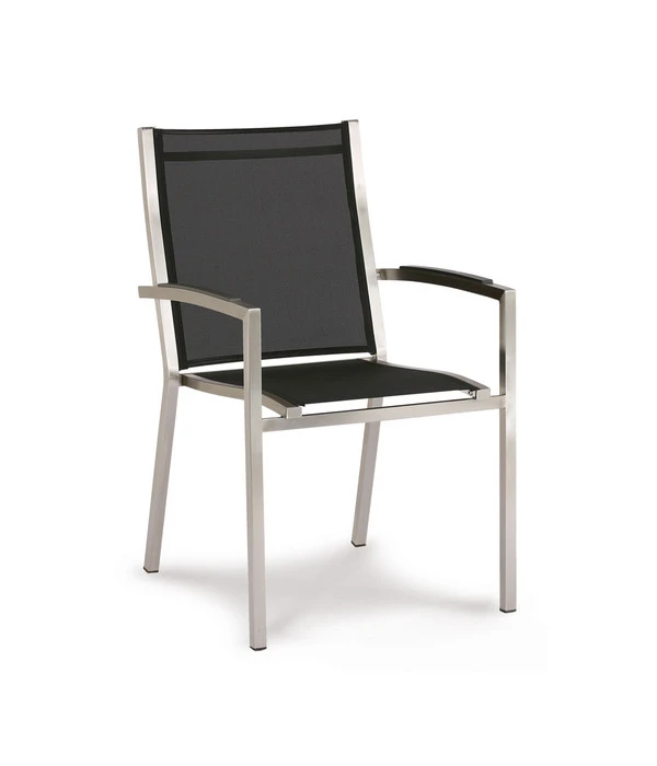 Best Stapelsessel Marbella, 57x64x93 Cm, Edelstahl, Schwarz 1 Best Stapelsessel Marbella, 57x64x93 Cm, Edelstahl, Schwarz