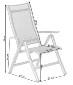 Dehner Klappsessel Chicago, Hochlehner -Progarden Pflanzen Verkäufe 4210316 WE FS 001 SkizzeKlappsesselChicago