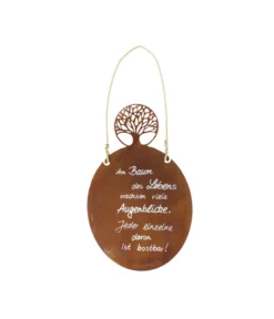 Badeko Metall-Tafel Lebensbaum, B25/H40 Cm