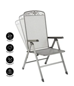 MWH Klapp-Gartensessel Savoy -Progarden Pflanzen Verkäufe 5312095 WE IG 001 KLAPPSESSELSAVOYEGRAU