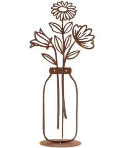 Badeko Metall-Figur Blumenvase Lisa, Ca. H40 Cm