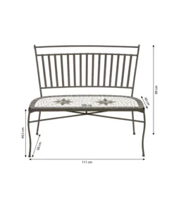 Dehner Mosaikbank Diana, 2-Sitzer 6 Dehner Mosaikbank Diana, 2-Sitzer -Progarden Pflanzen Verkäufe 6701791 WE IG 001 MosaikbankDiana