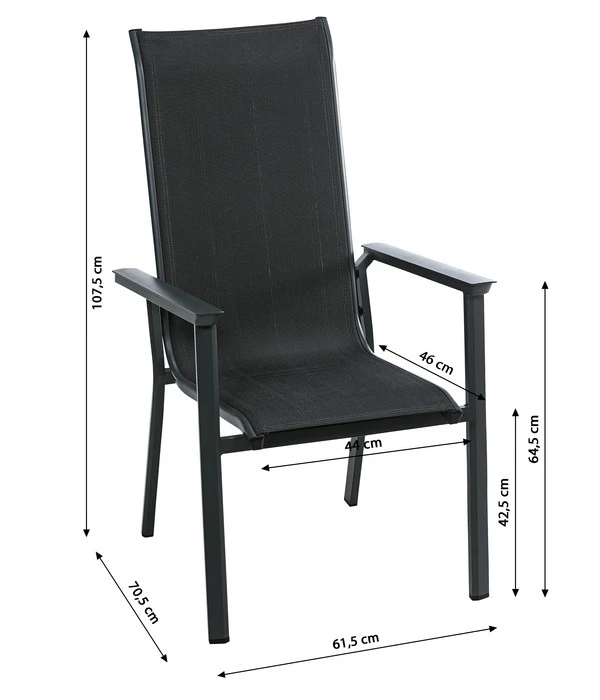 Dehner Stapelstuhl Cleveland, Dunkelgrau 6 Dehner Stapelstuhl Cleveland, Dunkelgrau – Bild 6