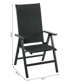 Dehner Klappsessel Cleveland, Dunkelgrau -Progarden Pflanzen Verkäufe 6894141 WE BG 001 DehnerKlappsesselClevelandNEU