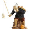 Bonsai-Figur 'Fischer', Aus Keramik